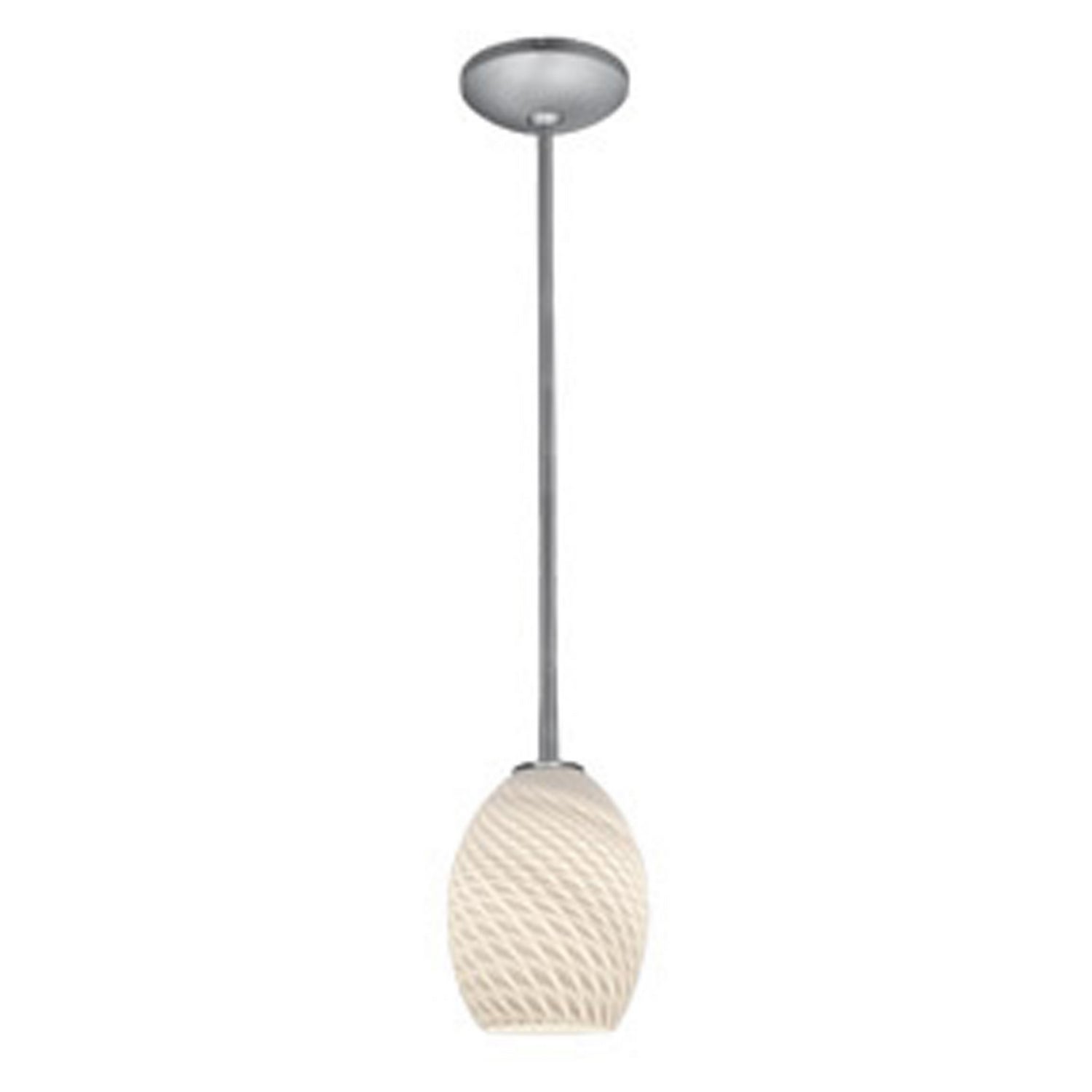 Access - 28023-1R-BS/WHTFB - One Light Pendant - Brandy FireBird - Brushed Steel from Lighting & Bulbs Unlimited in Charlotte, NC