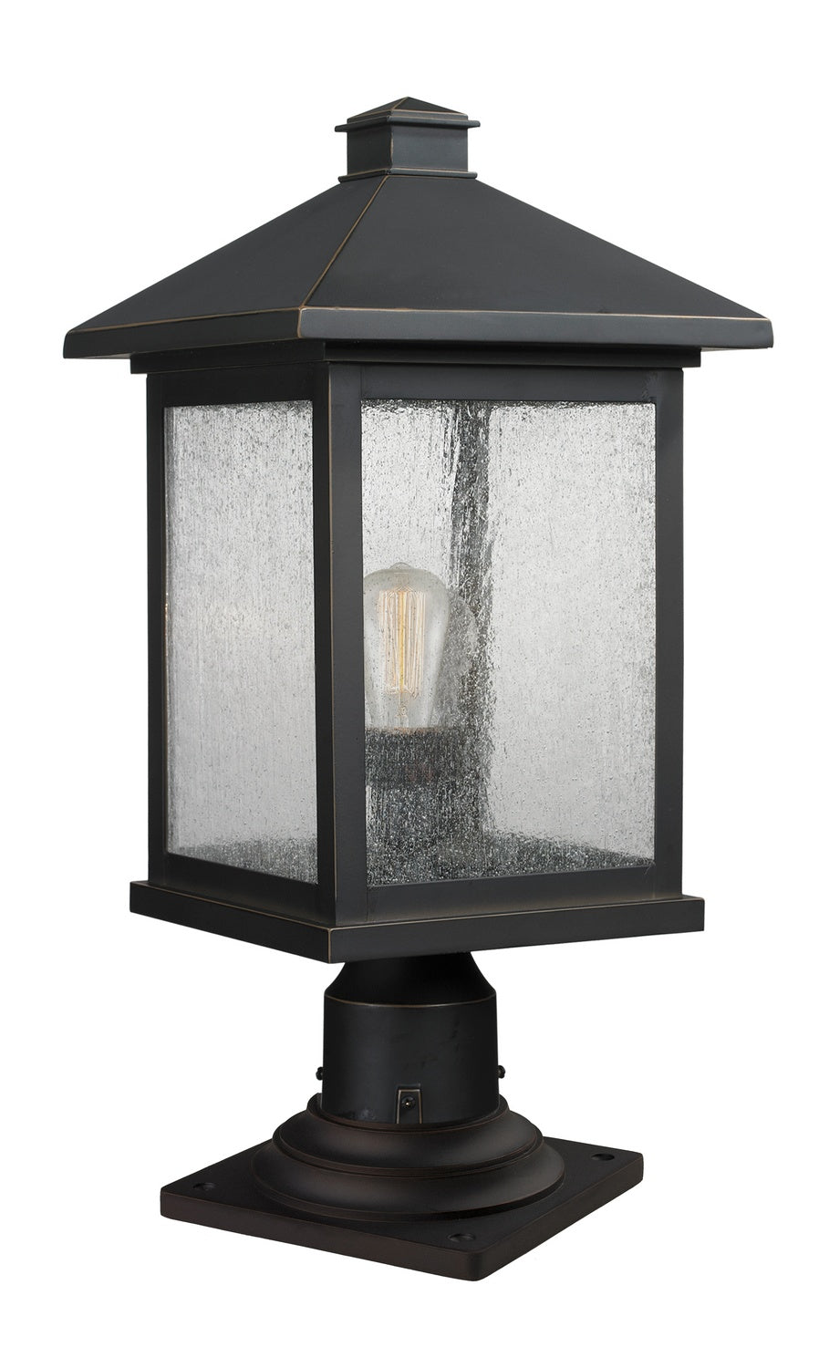 Z-Lite - 531PHBR-533PM-ORB - One Light Outdoor Pier Mount - Portland - Oil Rubbed Bronze from Lighting & Bulbs Unlimited in Charlotte, NC