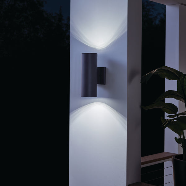 LED Outdoor Wall Mount from the No Family Collection in Textured Black Finish by Kichler