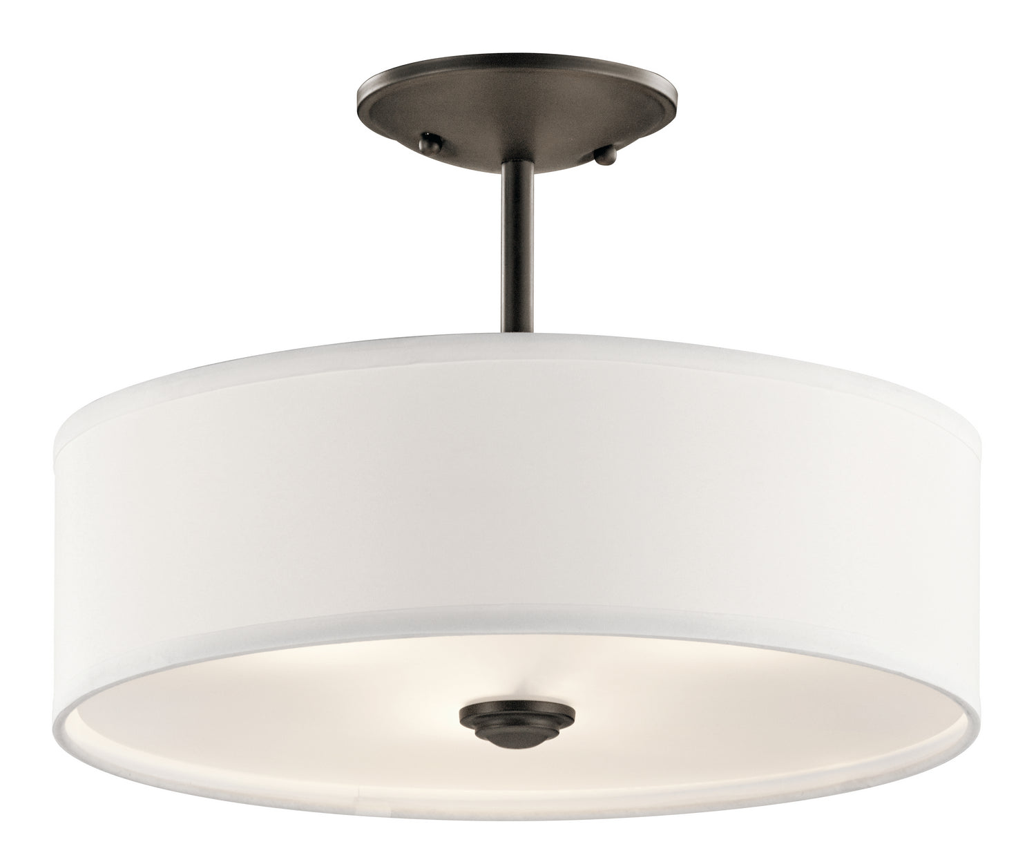 Kichler - 43675OZ - Three Light Semi Flush Mount - Shailene - Olde Bronze from Lighting & Bulbs Unlimited in Charlotte, NC