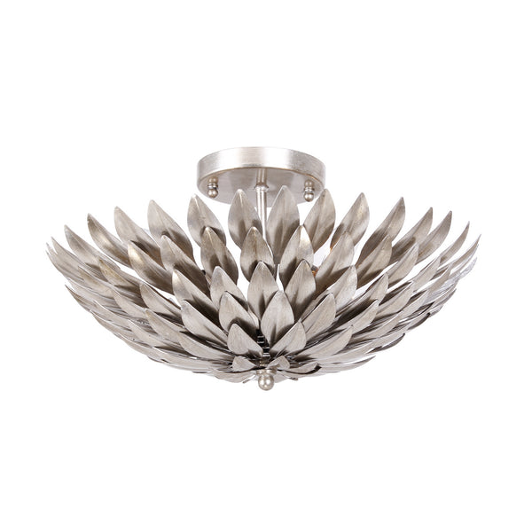 Crystorama - 505-SA - Four Light Ceiling Mount - Broche - Antique Silver from Lighting & Bulbs Unlimited in Charlotte, NC