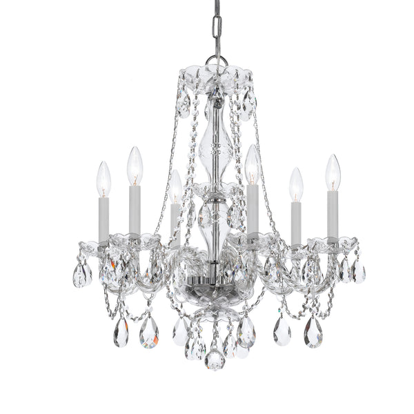 Crystorama - 5086-CH-CL-MWP - Six Light Chandelier - Traditional Crystal - Polished Chrome from Lighting & Bulbs Unlimited in Charlotte, NC