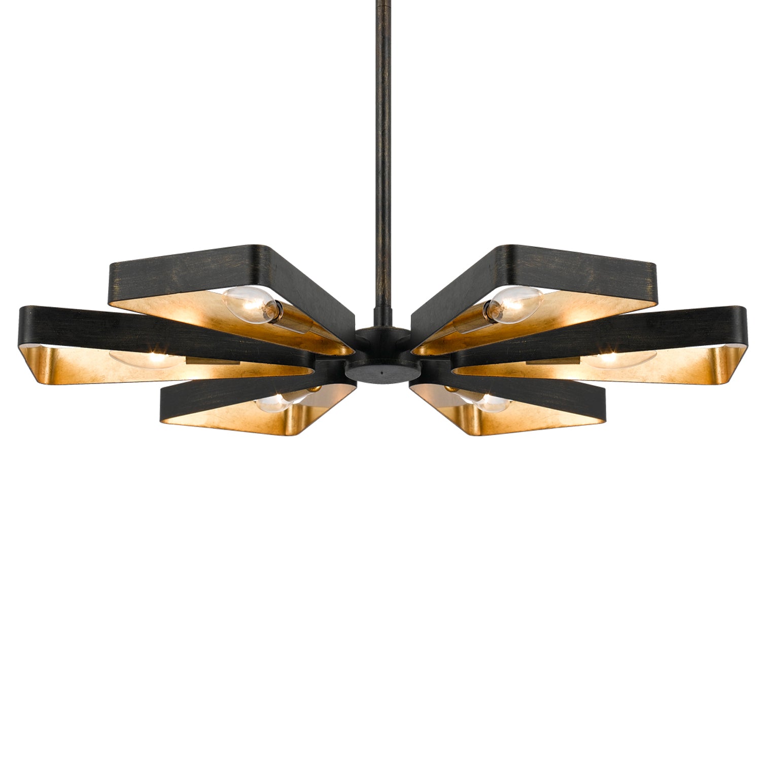 Crystorama - 596-EB-GA - Six Light Chandelier - Luna - English Bronze / Antique Gold from Lighting & Bulbs Unlimited in Charlotte, NC