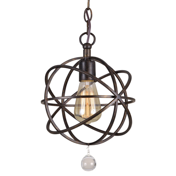 Crystorama - 9220-EB - One Light Pendant - Solaris - English Bronze from Lighting & Bulbs Unlimited in Charlotte, NC