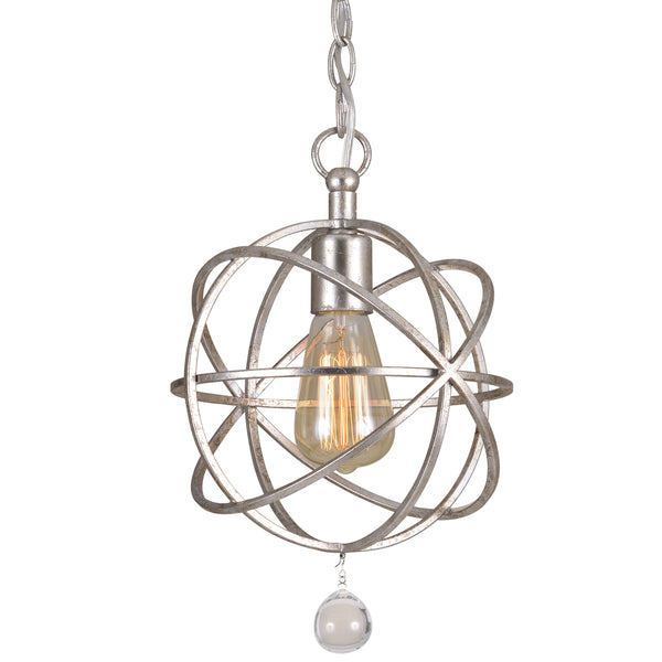 Crystorama - 9220-OS - One Light Pendant - Solaris - Olde Silver from Lighting & Bulbs Unlimited in Charlotte, NC