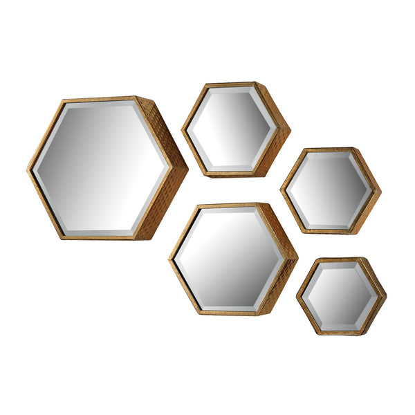 ELK Home - 138-170/S5 - Mirror - Hexagonal - Gold from Lighting & Bulbs Unlimited in Charlotte, NC