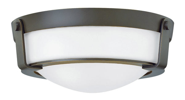 Hinkley - 3223OB-WH-LED - LED Flush Mount - Hathaway - Olde Bronze with Etched White glass from Lighting & Bulbs Unlimited in Charlotte, NC