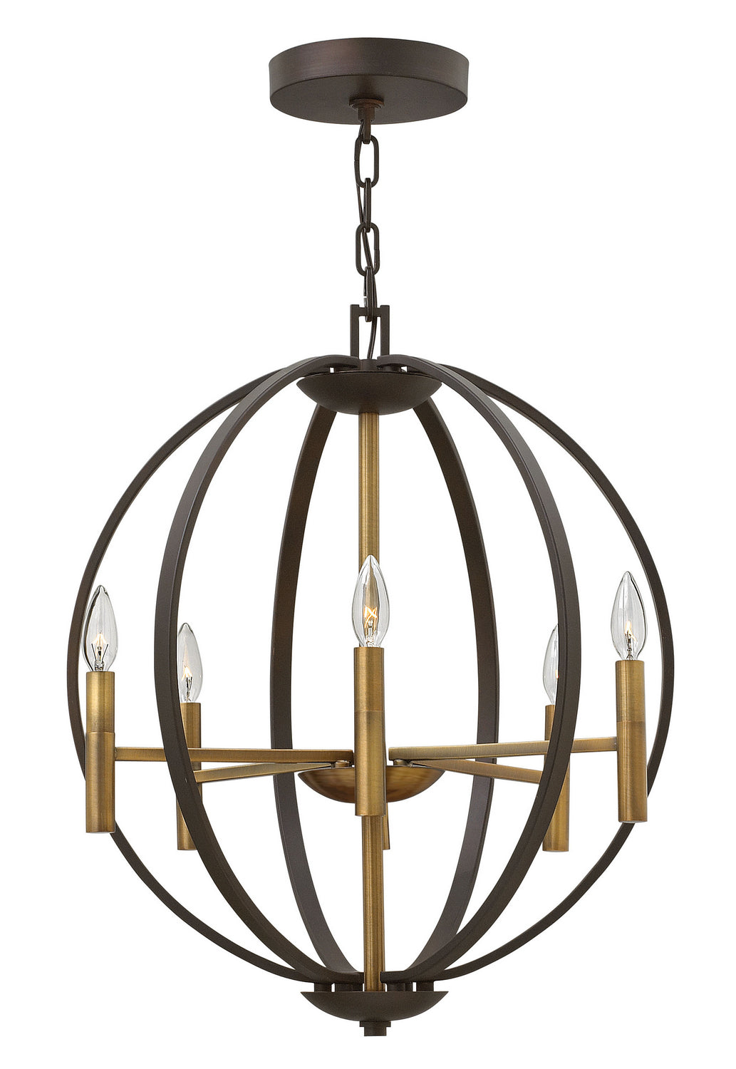 Hinkley - 3466SB - LED Foyer Pendant - Euclid - Spanish Bronze from Lighting & Bulbs Unlimited in Charlotte, NC