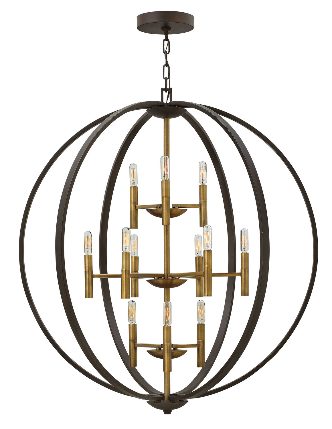 Hinkley - 3469SB - LED Foyer Chandelier - Euclid - Spanish Bronze from Lighting & Bulbs Unlimited in Charlotte, NC
