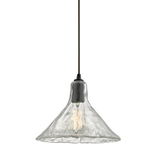 ELK Home - 10435/1 - One Light Mini Pendant - Hand Formed Glass - Oil Rubbed Bronze from Lighting & Bulbs Unlimited in Charlotte, NC