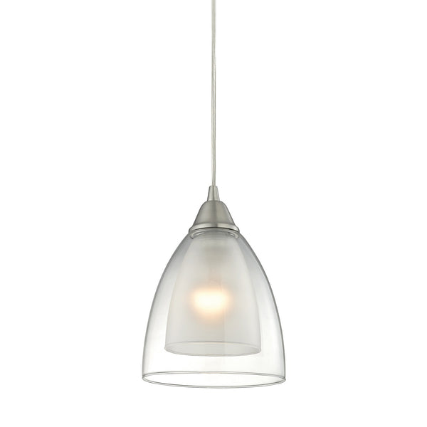 ELK Home - 10464/1 - One Light Mini Pendant - Layers - Satin Nickel from Lighting & Bulbs Unlimited in Charlotte, NC