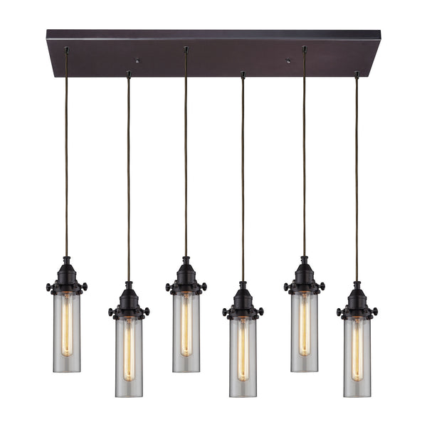 ELK Home - 66326/6RC - Six Light Pendant - Fulton - Oil Rubbed Bronze from Lighting & Bulbs Unlimited in Charlotte, NC