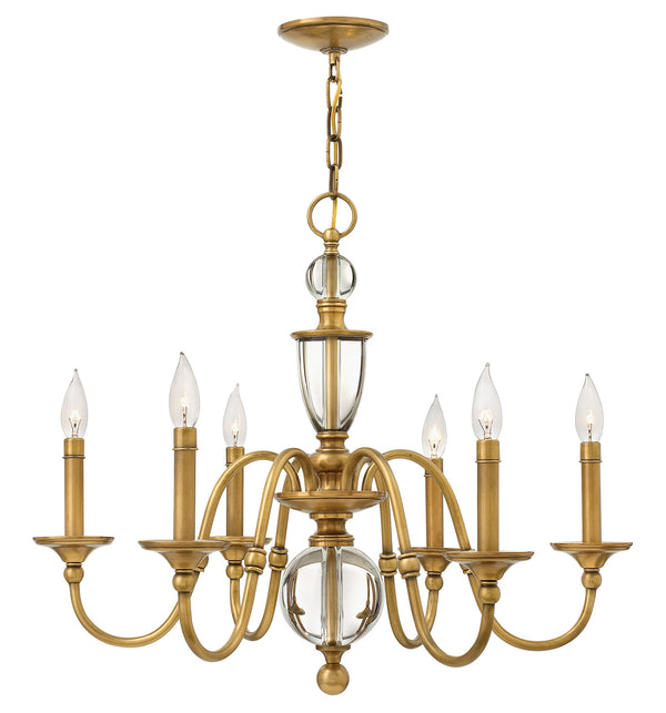 Hinkley - 4956HB - LED Chandelier - Eleanor - Heritage Brass from Lighting & Bulbs Unlimited in Charlotte, NC