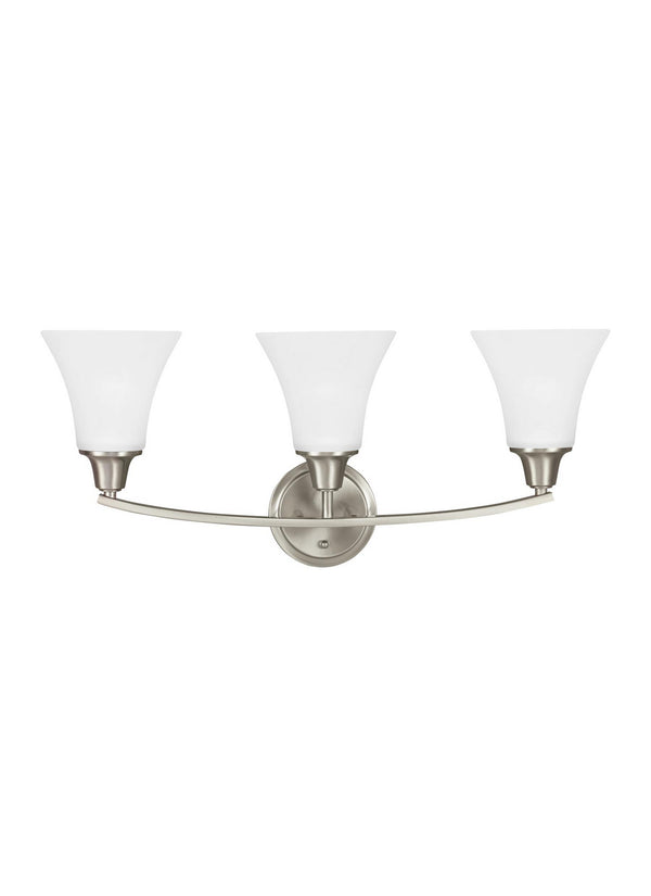 Generation Lighting - 4413203-962 - Three Light Wall / Bath - Metcalf - Brushed Nickel from Lighting & Bulbs Unlimited in Charlotte, NC