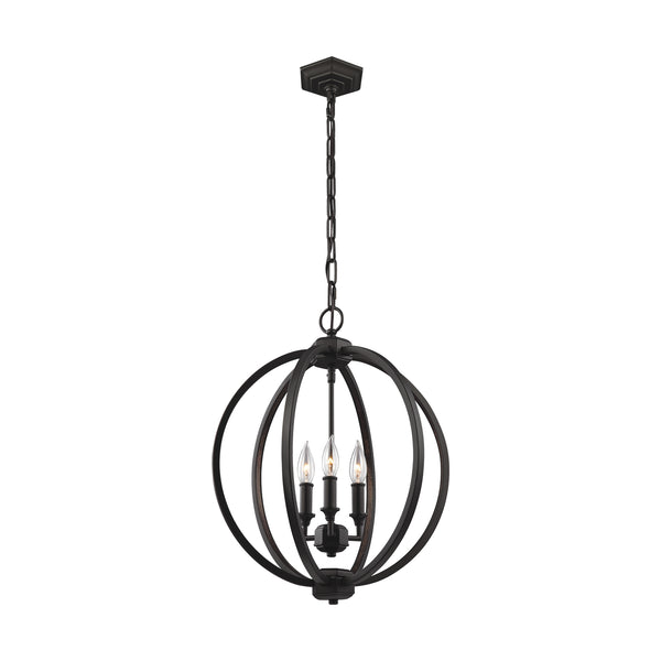 Visual Comfort Studio - F3060/3ORB - Three Light Pendant - Corinne - Oil Rubbed Bronze from Lighting & Bulbs Unlimited in Charlotte, NC