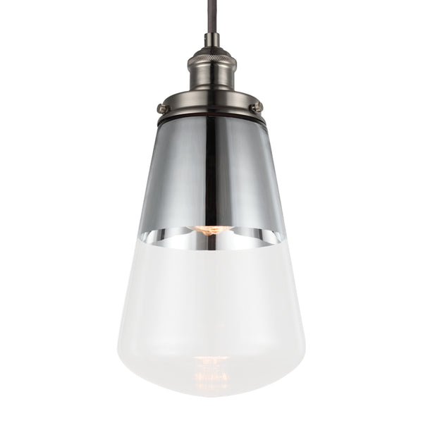 Visual Comfort Studio - P1372PN - One Light Pendant - Waveform - Polished Nickel from Lighting & Bulbs Unlimited in Charlotte, NC