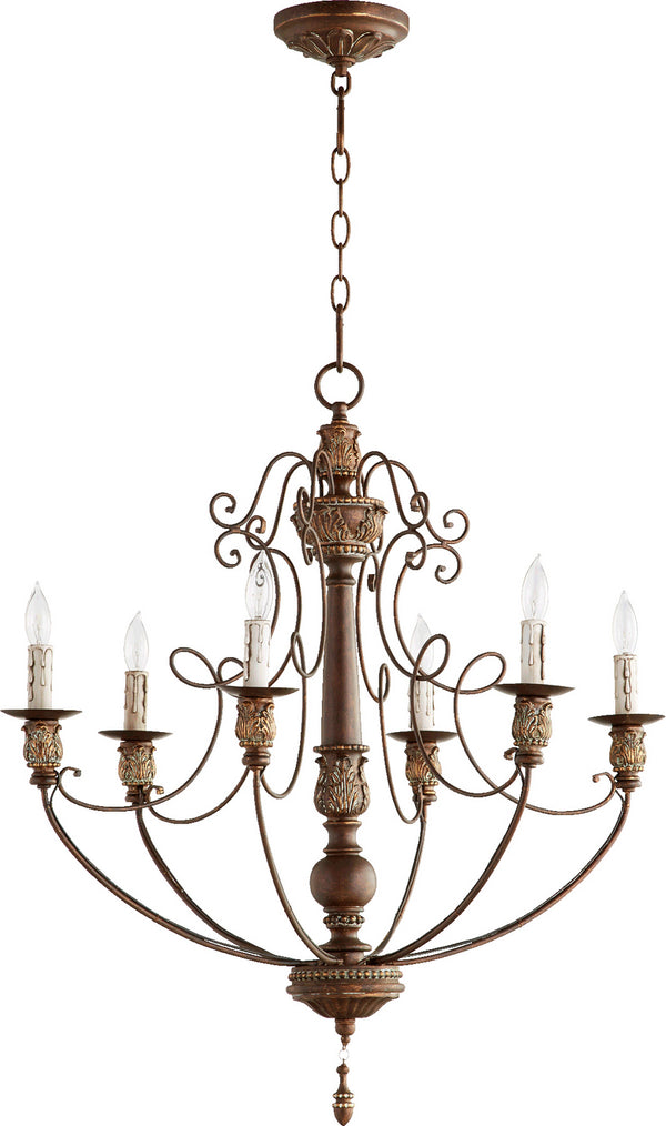 Quorum - 6106-6-39 - Six Light Chandelier - Salento - Vintage Copper from Lighting & Bulbs Unlimited in Charlotte, NC