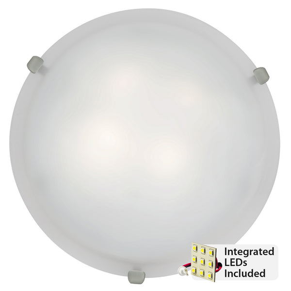 Access - 23020LEDD-BS/WH - LED Flush Mount - Mona - Brushed Steel from Lighting & Bulbs Unlimited in Charlotte, NC