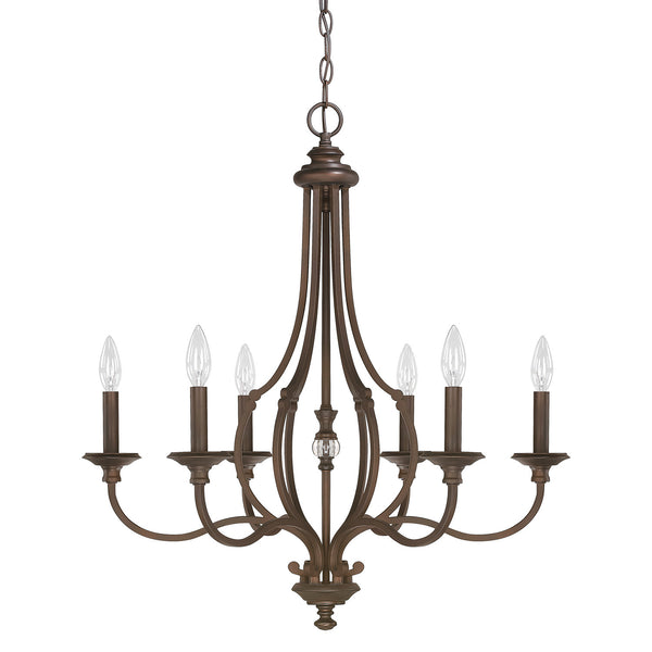 Capital Lighting - 4706BB-000 - Six Light Chandelier - Leigh - Burnished Bronze from Lighting & Bulbs Unlimited in Charlotte, NC
