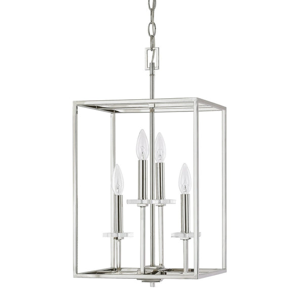 Capital Lighting - 7001PN - Four Light Foyer Pendant - Morgan - Polished Nickel from Lighting & Bulbs Unlimited in Charlotte, NC