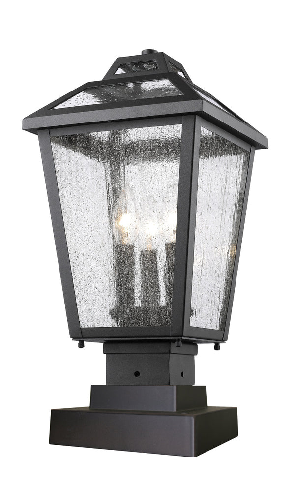 Z-Lite - 539PHMS-SQPM-BK - Three Light Outdoor Pier Mount - Bayland - Black from Lighting & Bulbs Unlimited in Charlotte, NC