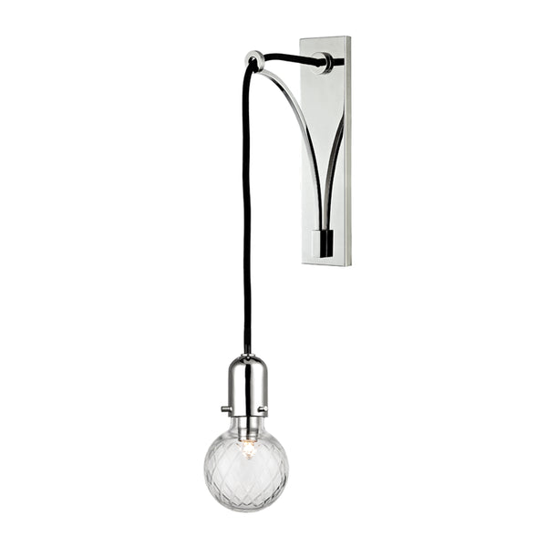 Hudson Valley - 1101-PN - One Light Wall Sconce - Marlow - Polished Nickel from Lighting & Bulbs Unlimited in Charlotte, NC