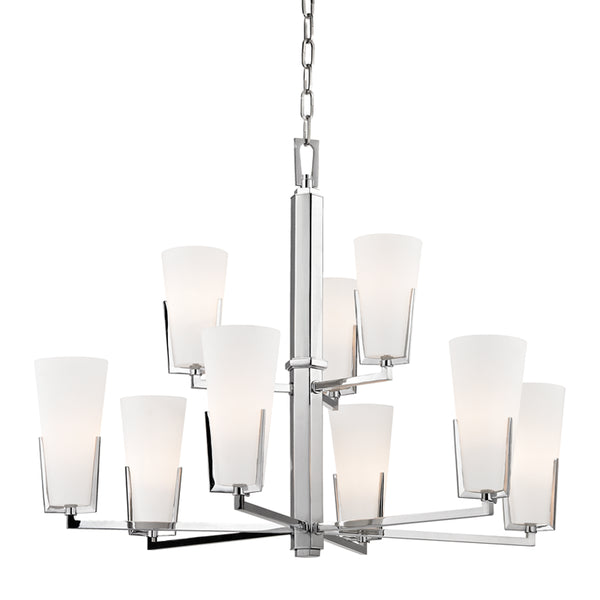Hudson Valley - 1809-PC - Nine Light Chandelier - Upton - Polished Chrome from Lighting & Bulbs Unlimited in Charlotte, NC