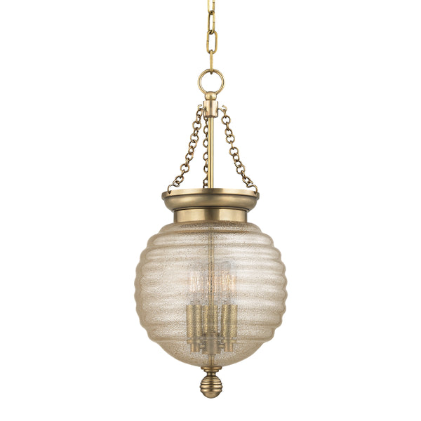 Hudson Valley - 3210-AGB - Three Light Pendant - Coolidge - Aged Brass from Lighting & Bulbs Unlimited in Charlotte, NC