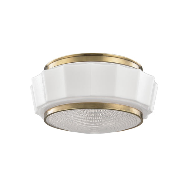 Hudson Valley - 3814F-AGB - Two Light Flush Mount - Odessa - Aged Brass from Lighting & Bulbs Unlimited in Charlotte, NC