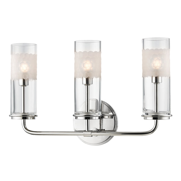 Hudson Valley - 3903-PN - Three Light Wall Sconce - Wentworth - Polished Nickel from Lighting & Bulbs Unlimited in Charlotte, NC