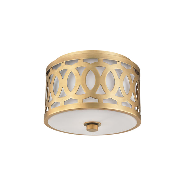Hudson Valley - 4310-AGB - One Light Flush Mount - Genesee - Aged Brass from Lighting & Bulbs Unlimited in Charlotte, NC