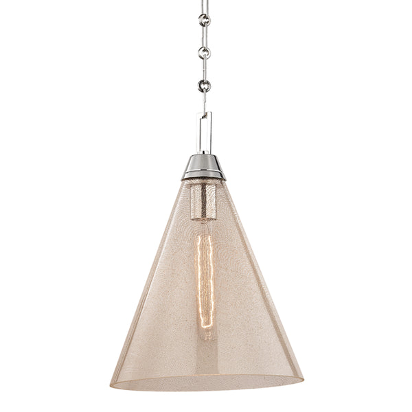 Hudson Valley - 6011-PN - One Light Pendant - Newbury - Polished Nickel from Lighting & Bulbs Unlimited in Charlotte, NC