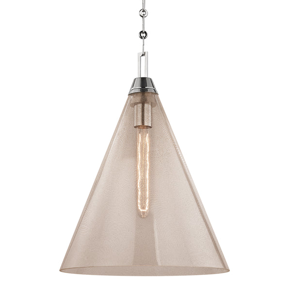 Hudson Valley - 6014-PN - One Light Pendant - Newbury - Polished Nickel from Lighting & Bulbs Unlimited in Charlotte, NC