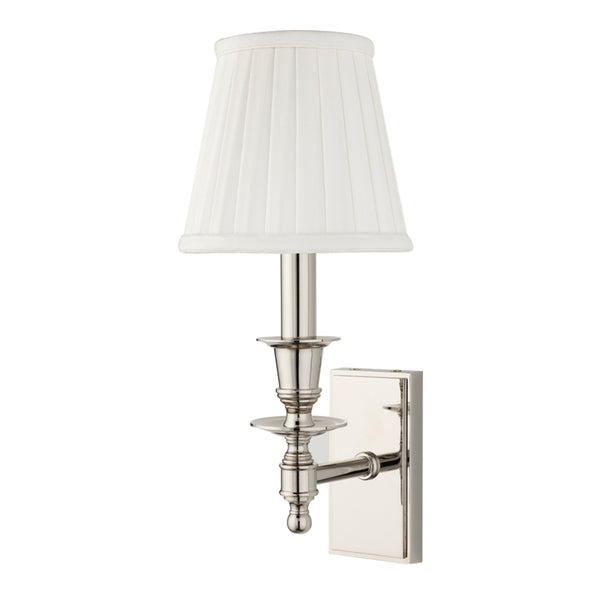 Hudson Valley - 6801-PN - One Light Wall Sconce - Ludlow - Polished Nickel from Lighting & Bulbs Unlimited in Charlotte, NC