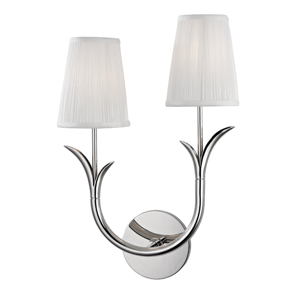 Hudson Valley - 9402L-PN - Two Light Wall Sconce - Deering - Polished Nickel from Lighting & Bulbs Unlimited in Charlotte, NC