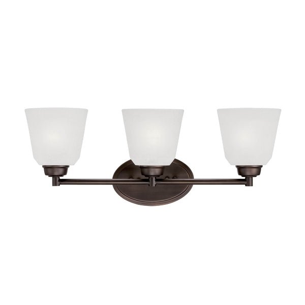 Millennium - 3223-RBZ - Three Light Vanity - Franklin - Rubbed Bronze from Lighting & Bulbs Unlimited in Charlotte, NC