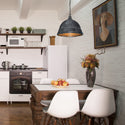 Two Light Pendant from the Bartlett BP Collection in Black Patina Finish by Golden