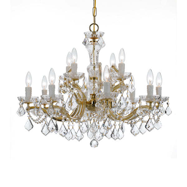 Crystorama - 4479-GD-CL-SAQ - 12 Light Chandelier - Maria Theresa - Gold from Lighting & Bulbs Unlimited in Charlotte, NC