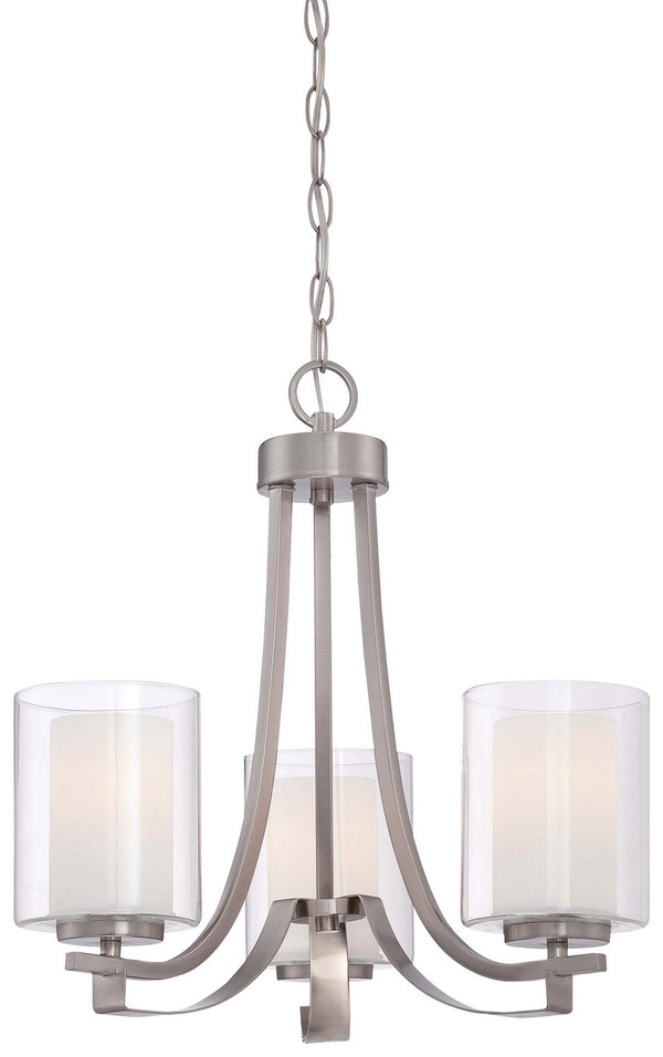Minka-Lavery - 4103-84 - Three Light Chandelier - Parsons Studio - Brushed Nickel from Lighting & Bulbs Unlimited in Charlotte, NC