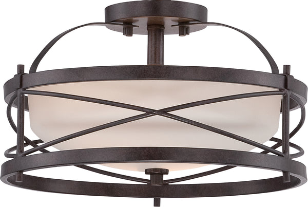 Nuvo Lighting - 60-5335 - Two Light Semi Flush Mount - Ginger - Old Bronze from Lighting & Bulbs Unlimited in Charlotte, NC
