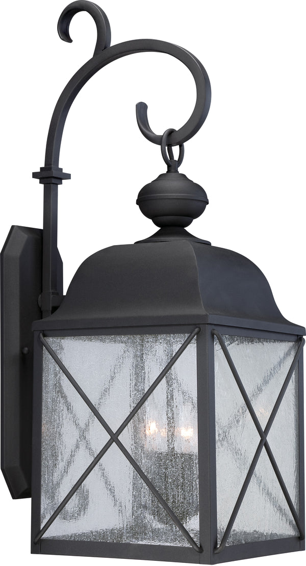 Nuvo Lighting - 60-5623 - Three Light Outdoor Wall Lantern - Wingate - Textured Black from Lighting & Bulbs Unlimited in Charlotte, NC