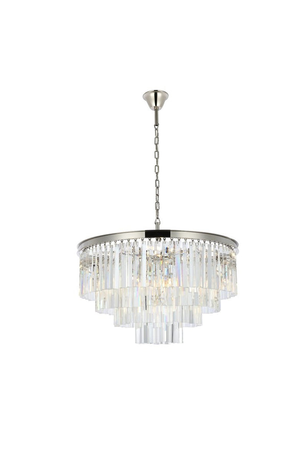 Elegant Lighting - 1201D32PN/RC - 17 Light Chandelier - Sydney - Polished Nickel from Lighting & Bulbs Unlimited in Charlotte, NC
