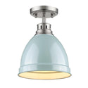 Golden - 3602-FM PW-SF - One Light Flush Mount - Duncan PW - Pewter from Lighting & Bulbs Unlimited in Charlotte, NC