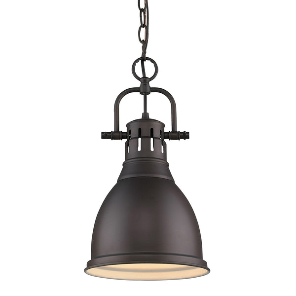 Golden - 3602-S RBZ-RBZ - One Light Pendant - Duncan RBZ - Rubbed Bronze from Lighting & Bulbs Unlimited in Charlotte, NC