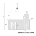 One Light Pendant from the Duncan PW Collection in Pewter Finish by Golden