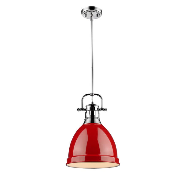 Golden - 3604-S CH-RD - One Light Pendant - Duncan CH - Chrome from Lighting & Bulbs Unlimited in Charlotte, NC