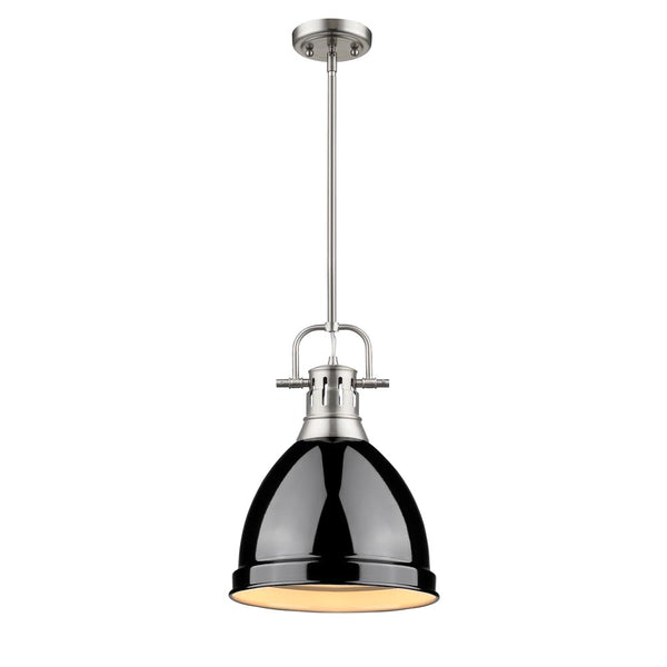 Golden - 3604-S PW-BK - One Light Pendant - Duncan PW - Pewter from Lighting & Bulbs Unlimited in Charlotte, NC