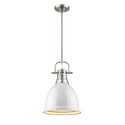 Golden - 3604-S PW-WH - One Light Pendant - Duncan PW - Pewter from Lighting & Bulbs Unlimited in Charlotte, NC