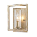 One Light Wall Sconce from the Marco WG Collection in White Gold Finish by Golden