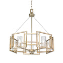 Five Light Chandelier from the Marco WG Collection in White Gold Finish by Golden